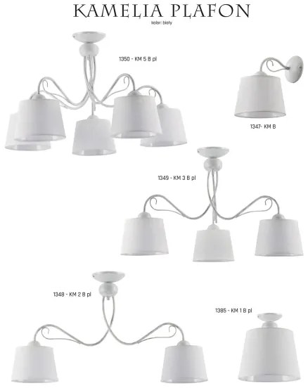 Jupiter 1349 - KM 3 PB - Lampada da soffitto KAMELIA 3xE27/60W/230V