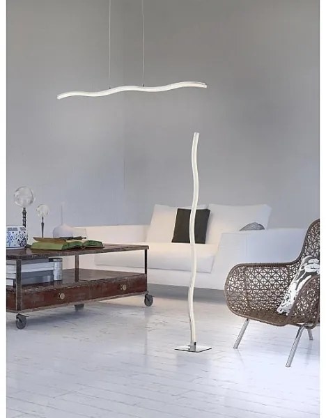 Redo 01-893 - Lampadario a sospensione su cavo PULSE LED/23,1W/230V cromo opaco