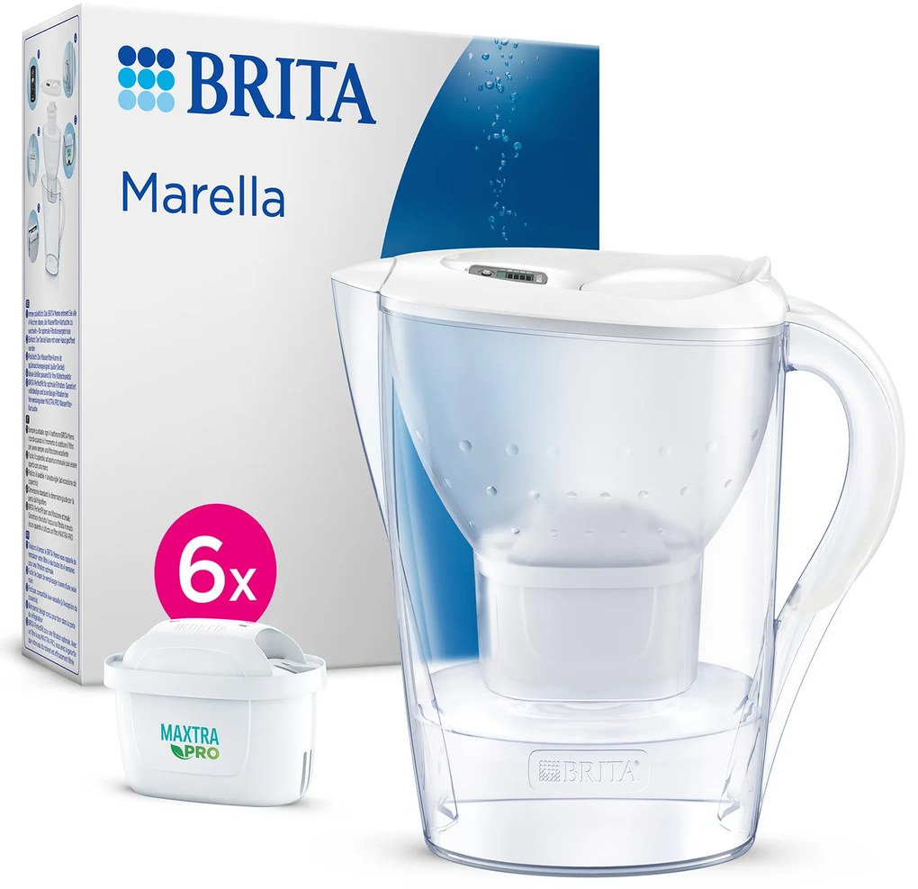 Caraffa filtrante 2,4 L Marella Brita con 6 filtri Maxtra Pro All in 1
