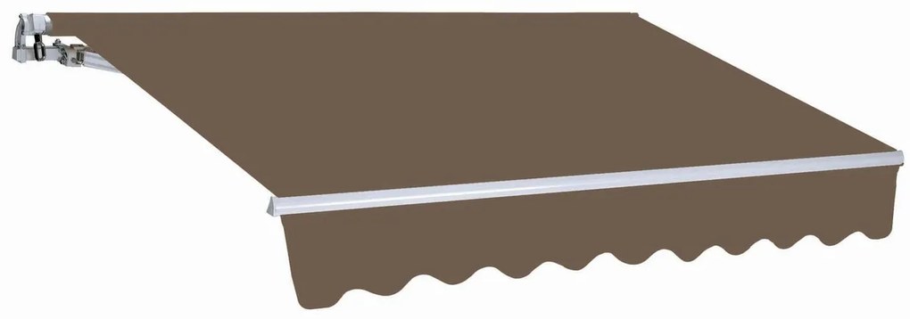 Tenda da sole a bracci estensibili mod. T137, L 2.5 x 2 m marrone
