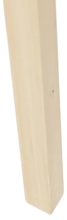 Lampada da terra a treppiede in legno con paralume in tessuto effetto pepe 50 cm - Puros