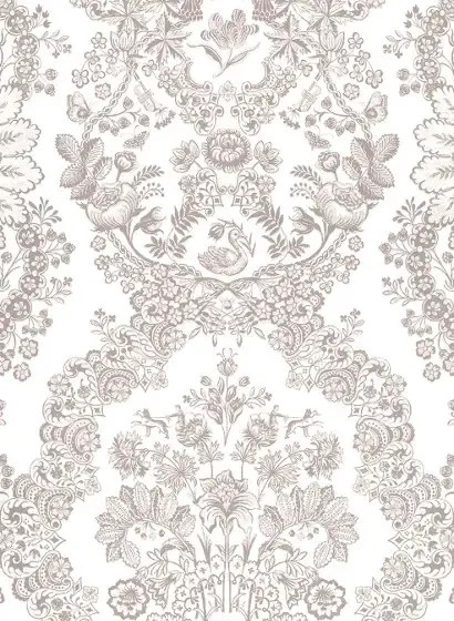 Eijffinger Carta da parati Lacy Dutch - Weiß Hellbraun