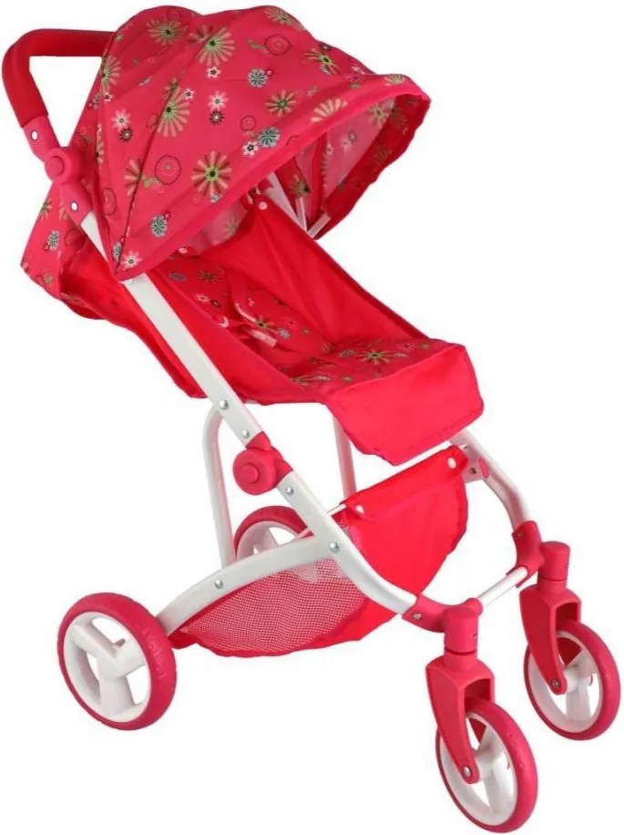 Passeggino sportivo per bambole rosso