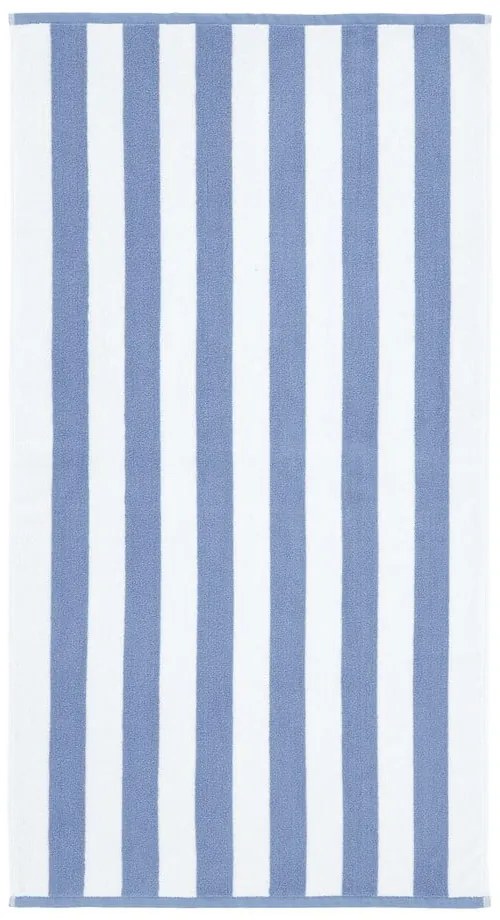 Telo da bagno in cotone blu e bianco 90x140 cm Stripe Jacquard - Bianca