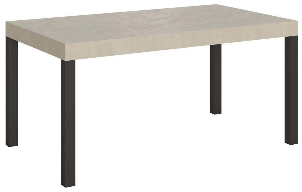 Tavolo allungabile Everyday telaio Antracite, Cashmere / 80x160/244 cm