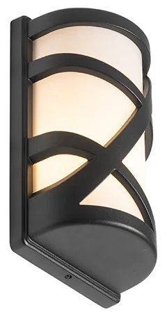 Lampada da parete per esterni moderna nera IP44 - Suzie