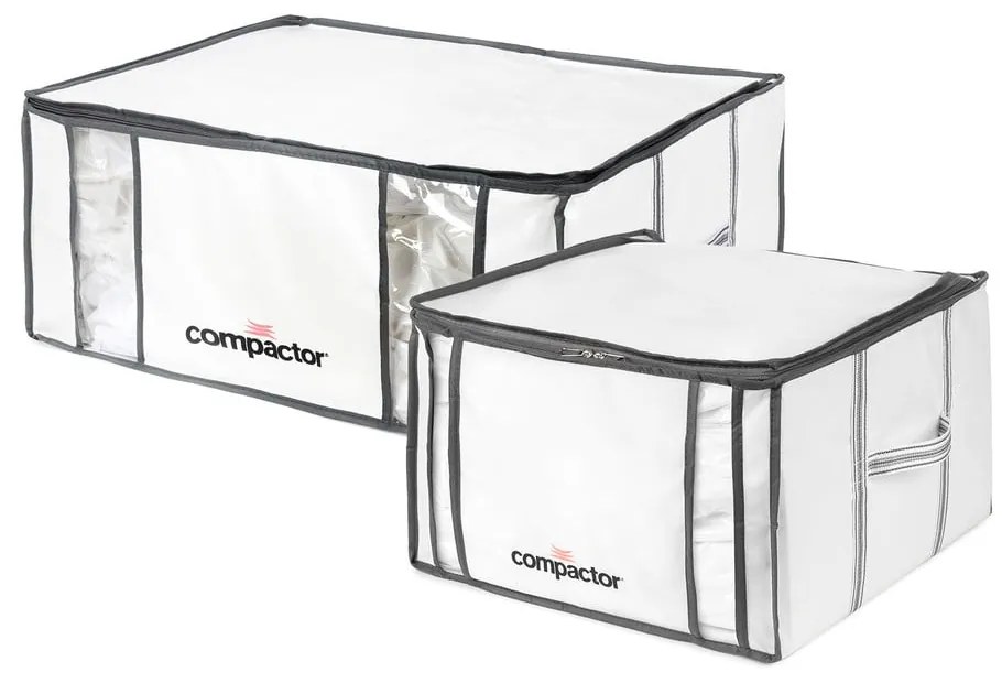 Set di organizer per vestiti sottovuoto/rinforzati in tessuto 2 pz 65x45x27 cm Life – Compactor