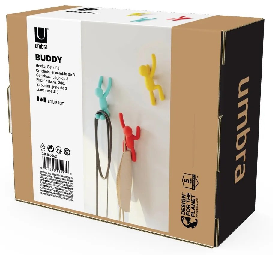 Ganci da parete in set da 3 Buddy - Umbra