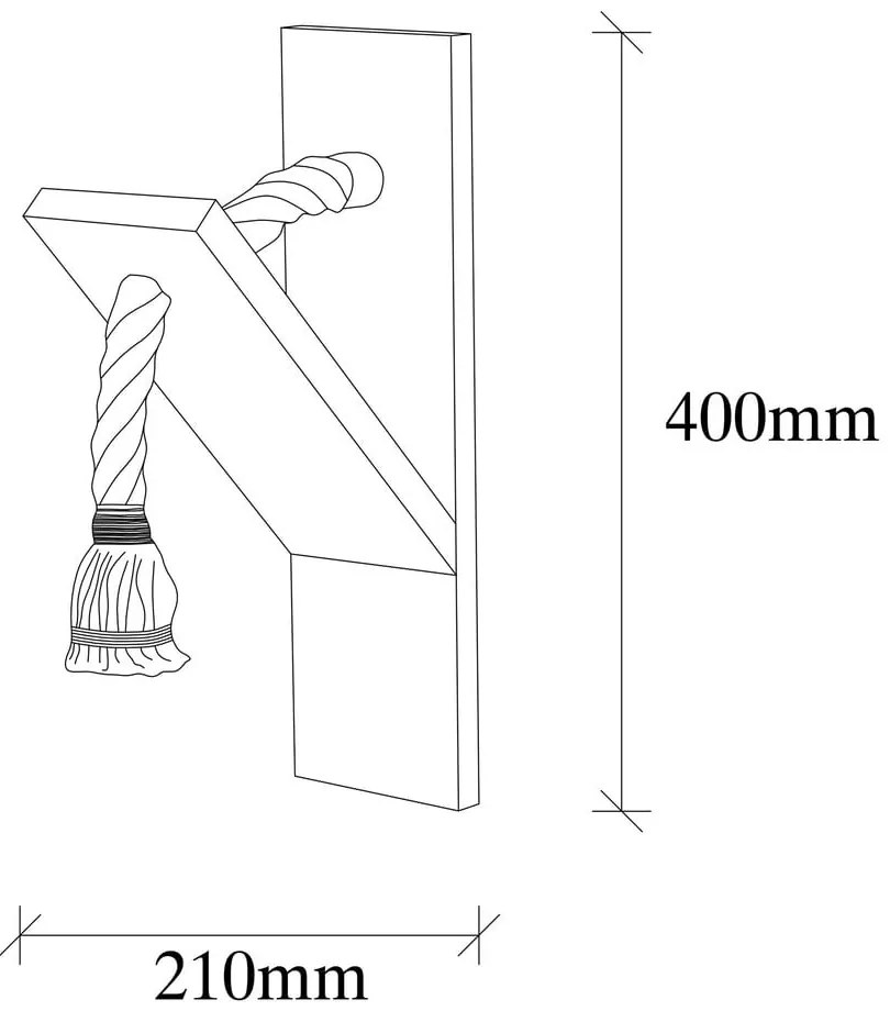 Lampada da parete di colore naturale Erebos – Opviq lights