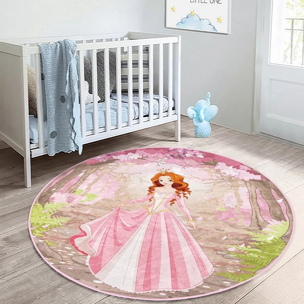 Tappeto rosa per bambini ø 120 cm Comfort - Mila Home