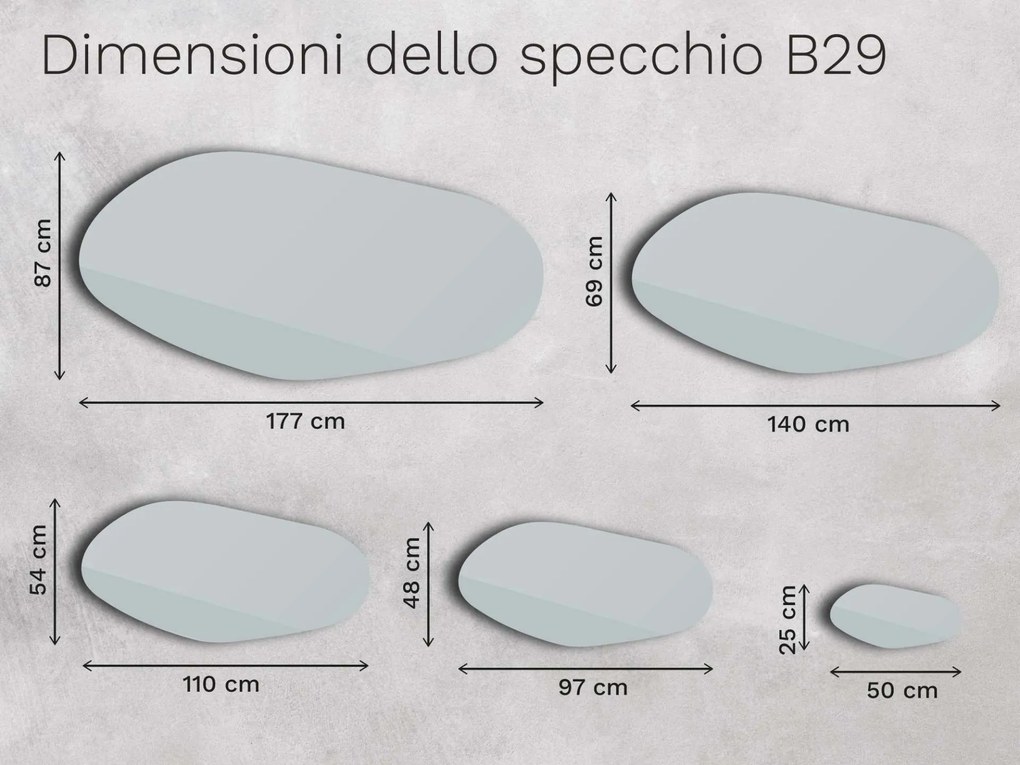 Specchio bronzeo Base B29 97×48