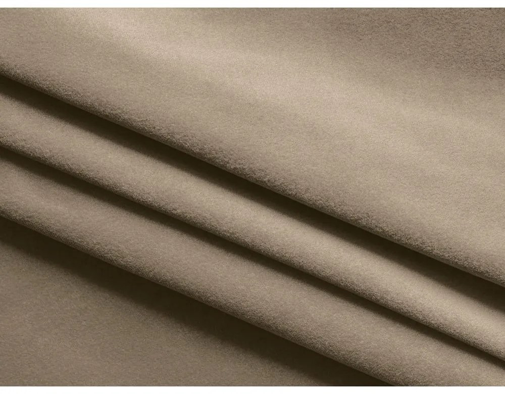 Divano marrone chiaro allungabile/con contenitore con rivestimento in velluto 238 cm Kapua – Makamii