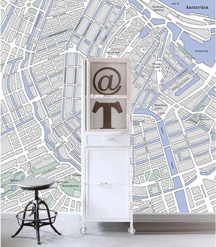 Fotomurale ESTA Mappa, blu 279X280 cm
