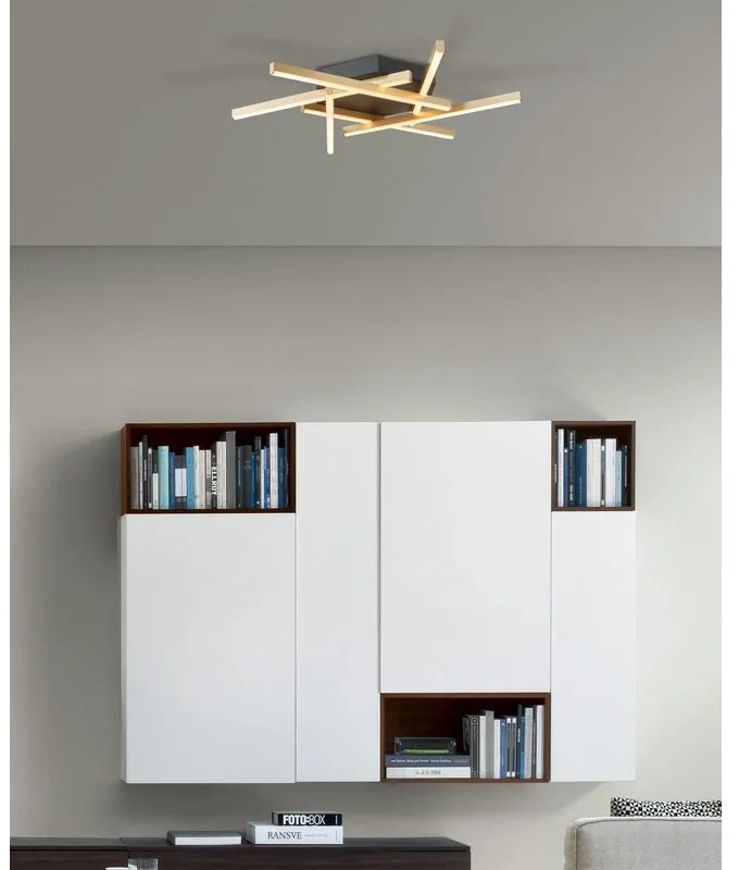 Plafoniera LED glamour Trinidad, nero dimmerabile NOVECENTO