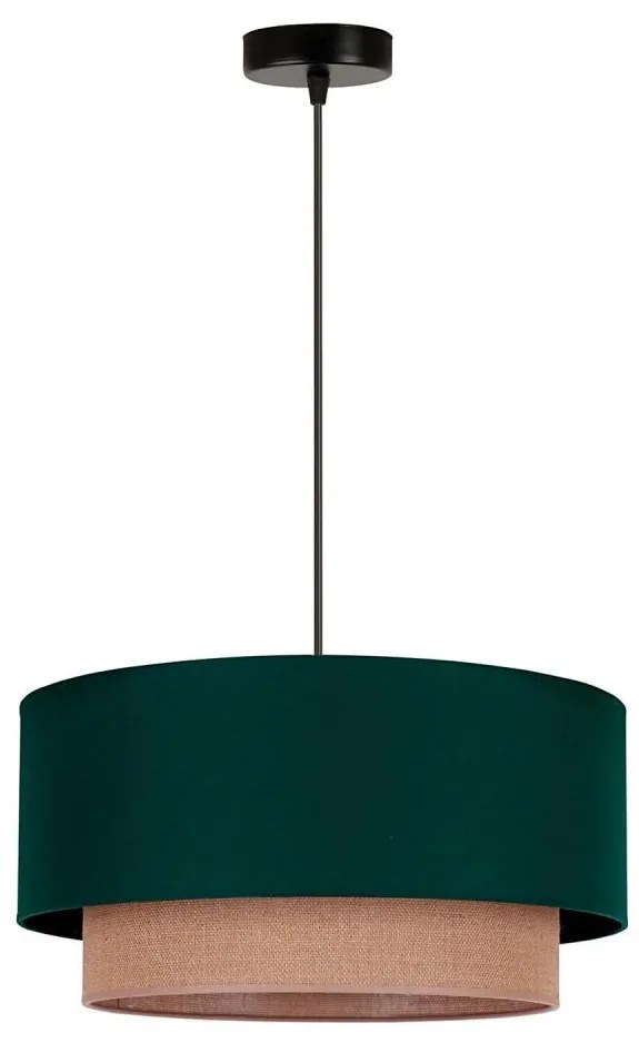 Duolla - Lampadario a sospensione con filo BOHO 1xE27/15W/230V diametro 45 cm verde/marrone