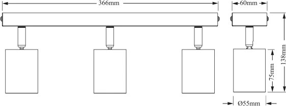 Osram - Faretto ELEMENTAL 3xGU10/6W/230V
