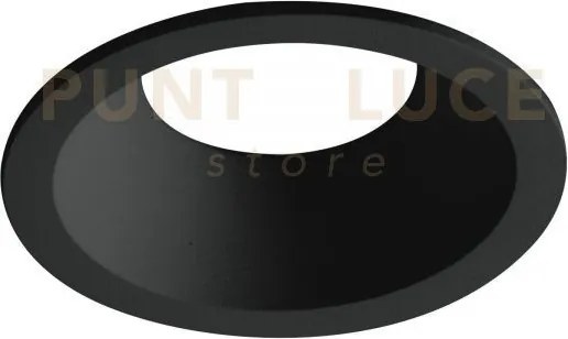 Faretto a incasso ayris nero tondo 1 luce attacco gu10 8,5x10cm