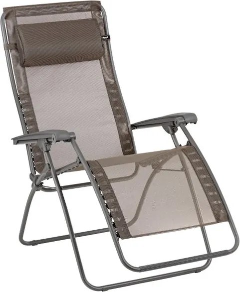 Lettino senza cuscino RELAX RSXA LAFUMA MOBILIER in acciaio grigio e seduta grigio