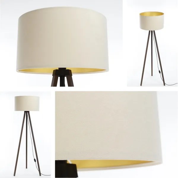 Lampada da terra STANDART 1xE27/60W/230V panna/marrone