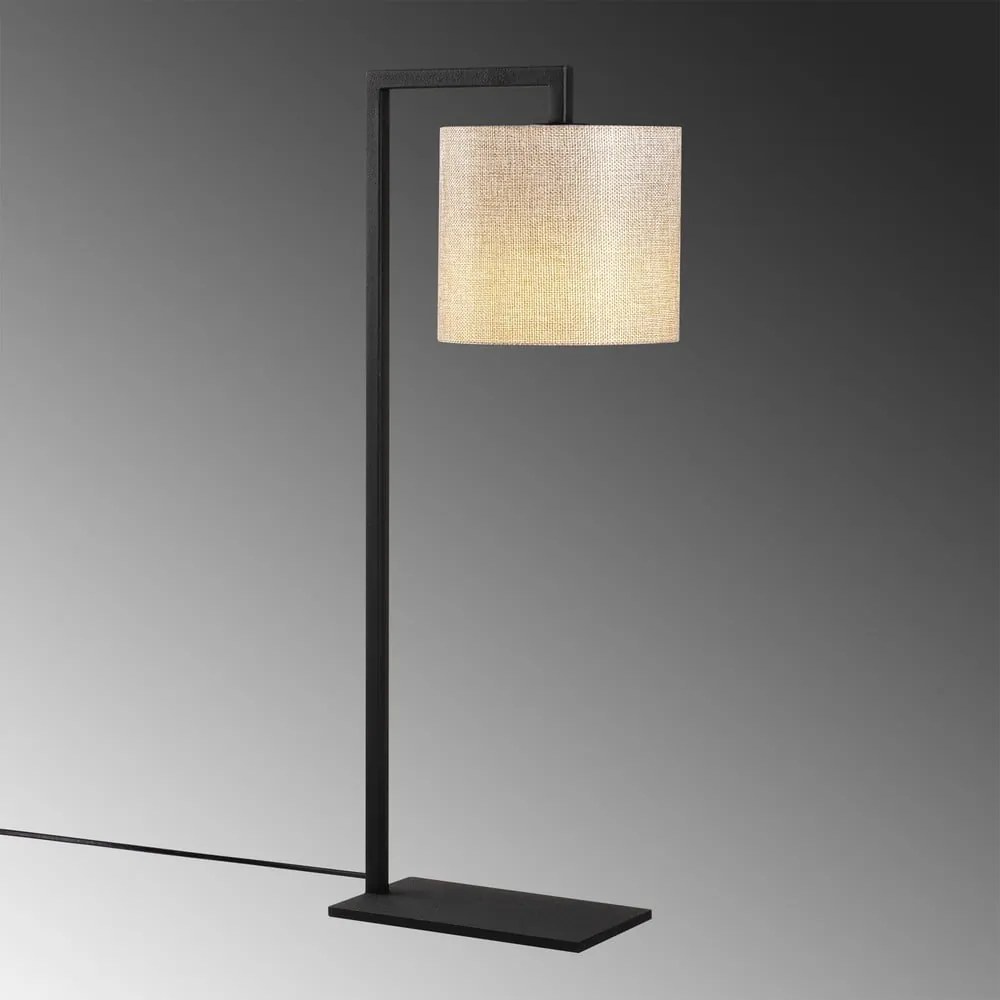 Lampada da tavolo nera e beige Profil - Opviq lights