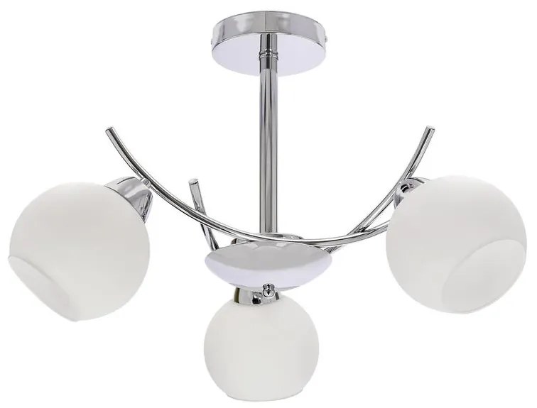 Lampadario a sospensione con supporto rigido AMOS 3xE27/40W/230V cromo lucido