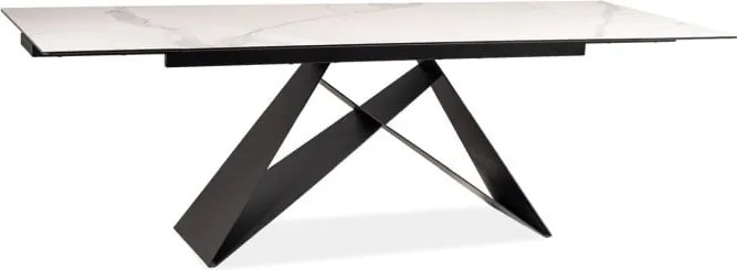 Tavolo allungabile Westin III Ceramic STATUARIO VENATO bianco/nero opaco - L180-260 cm