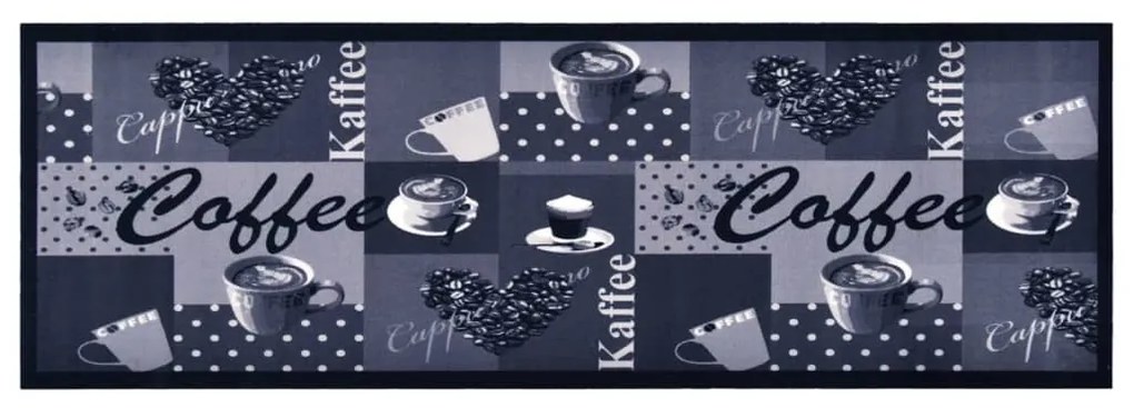 Tappetino Da Cucina Lavabile Caffè Blu 60x180 Cm /