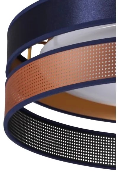 Duolla-Plafoniera LED ROLLER DUO SHINY LED/24W/230V diametro 45 cm blu/rame