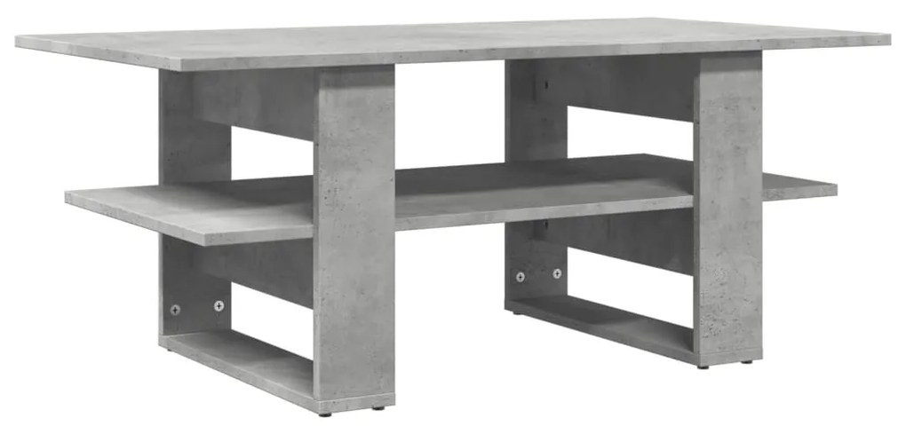 Tavolino salotto grigio cemento 102x55x42 cm legno multistrato