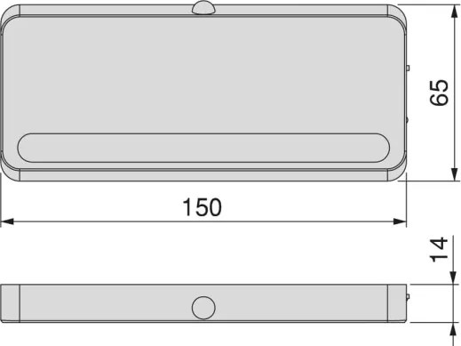 Luce LED ricaricabile con sensore di movimento e luce bianca naturale in plastica grigio metallizzato