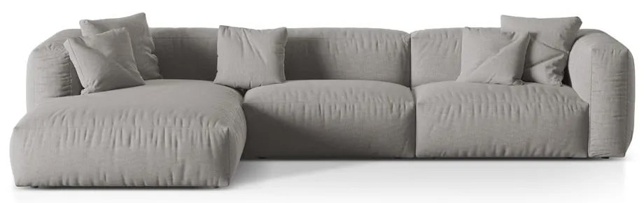 Divano angolare modulare grigio chiaro (angolo sinistro) Martina - Micadoni Home