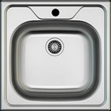 Lavello incasso 1 vasca 48x48 cm a pozzetto acciaio inox