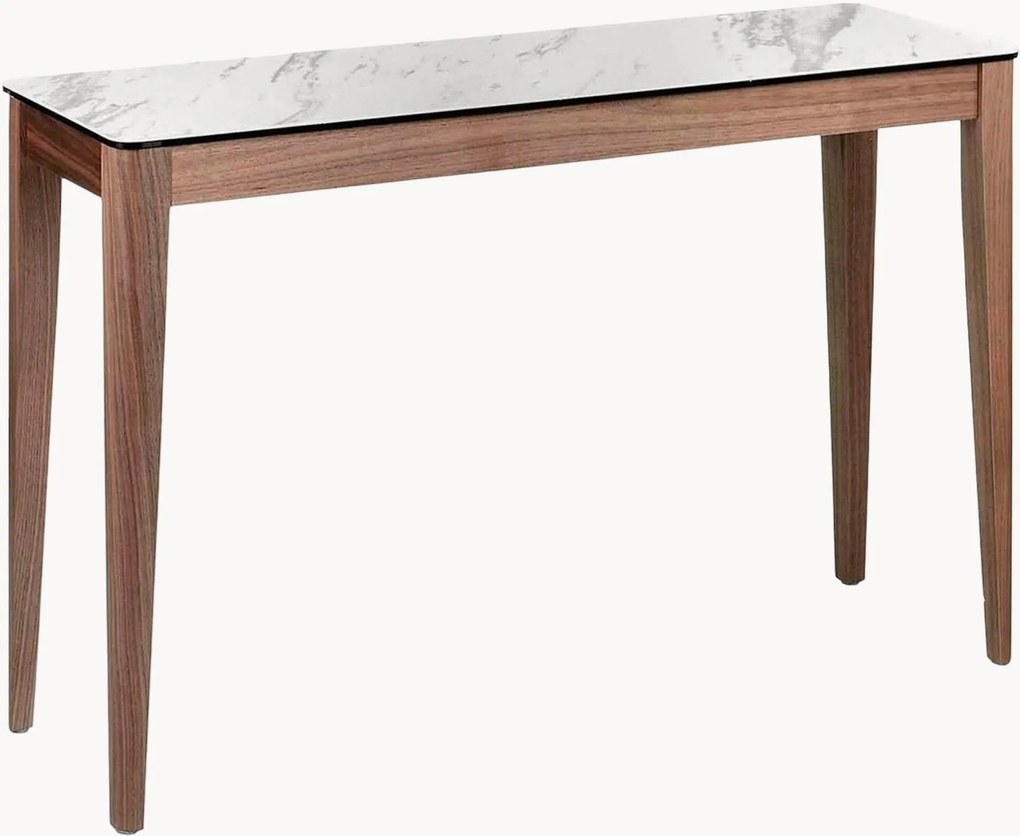 Consolle in legno con piano effetto marmo Vesuvio