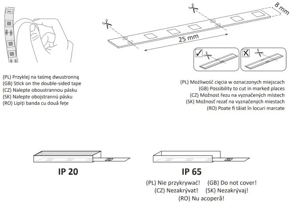 Striscia LED LED/18W/12V 2m 4000K
