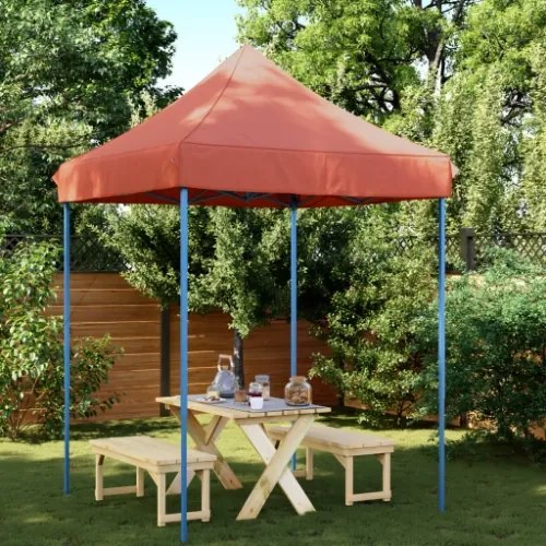 Tenda da Festa Pieghevole Pop-Up Terracotta 200x200x306 cm