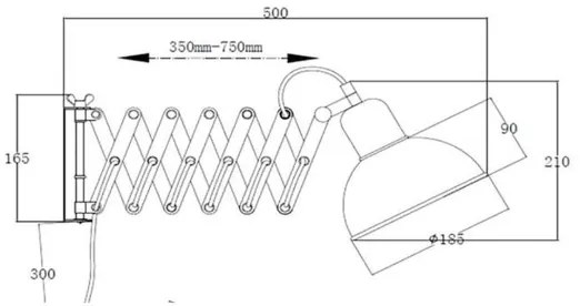 Markslöjd 108105 - Applique RIGGS 1xE27/60W/230V nera