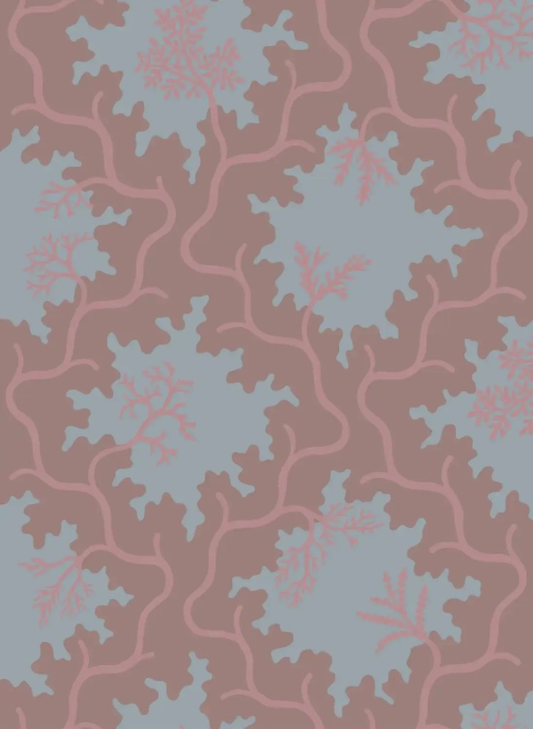 Cole & Son Carta da parati Moss Trellis - Steel and Rose