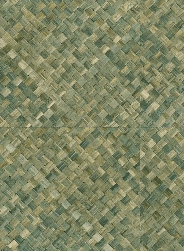 Flecht-Tapete Pandan von Arte - Grün