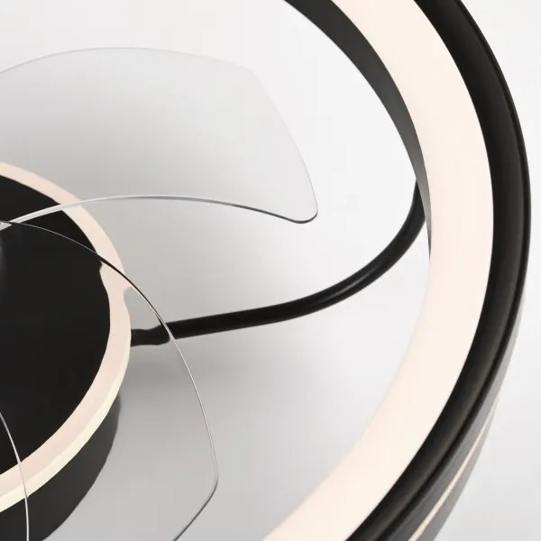 Plafoniera LED con ventilatore FARGO LED/37W/230V nero + +TC