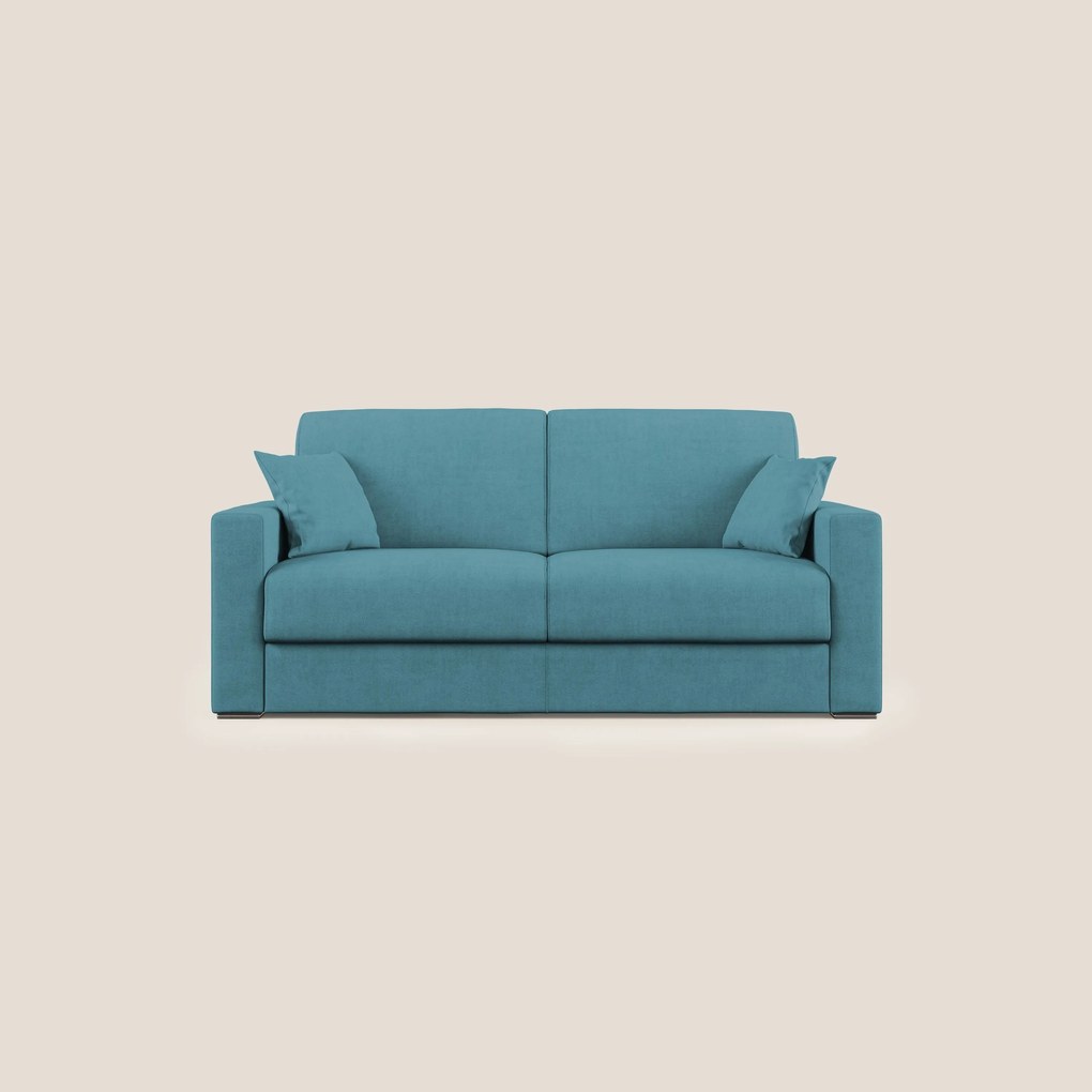 Best Divano letto matrimoniale in tessuto impermeabile T02 azzurro