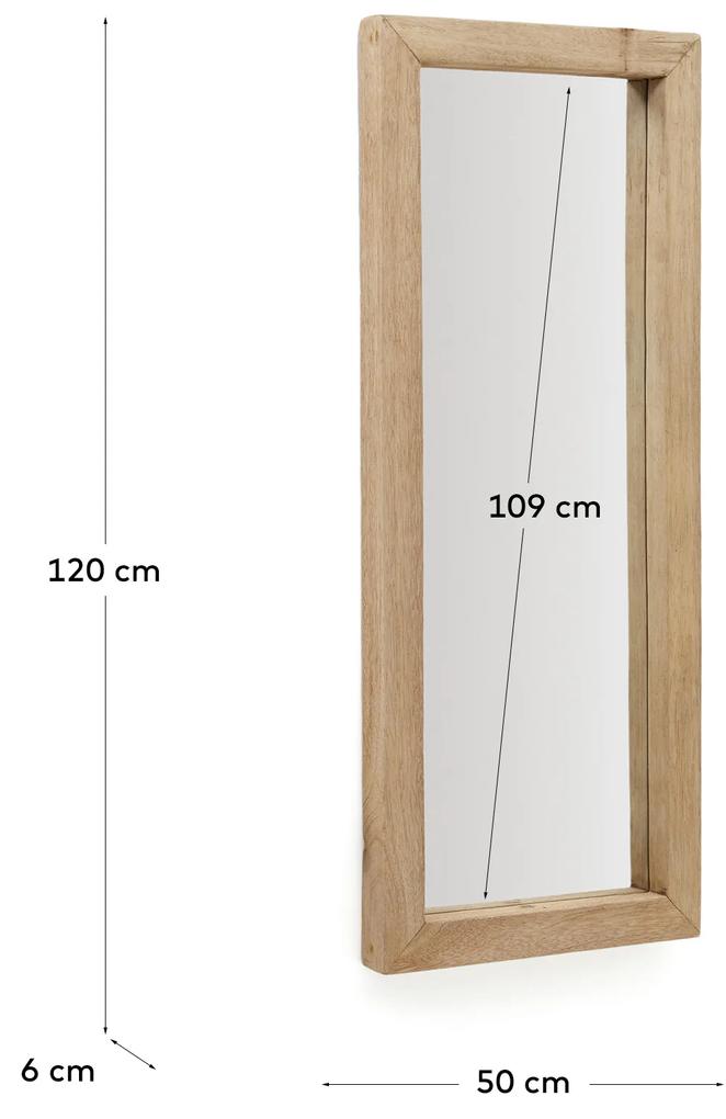 Kave Home - Specchio Maden di legno con finitura naturale 50 x 120 cm