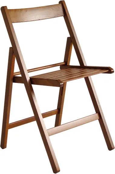 Sedia richiudibile per campeggio casa giardino in legno massello Noce set 4