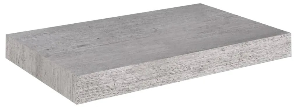 Scaffale a parete grigio cemento 40x23x3,8 cm in mdf