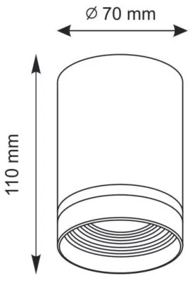 Luce Spot FABRI 1xGU10/10W/230V nero
