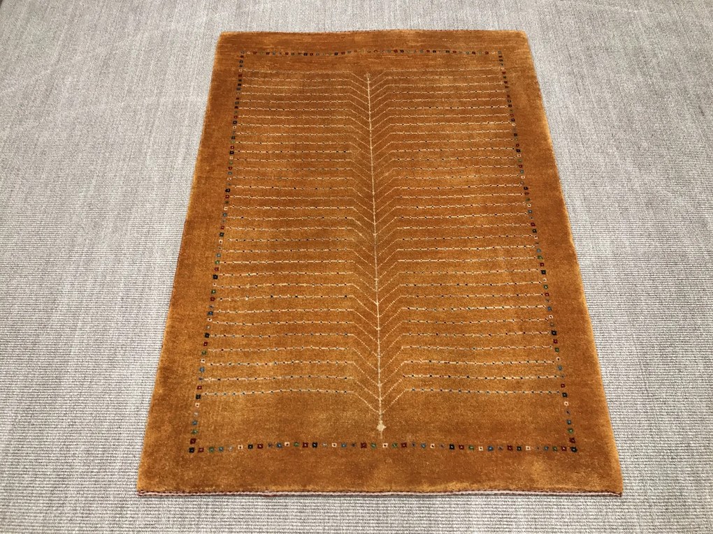 Gashguli Tappeto 120 x 170 Giallo (Iran) Annodato A Mano