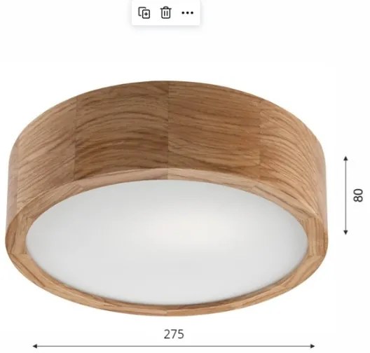 Brilagi - Lampada LED da soffitto CARVALHO 1xE27/60W/230V rovere Ø 27,5 cm