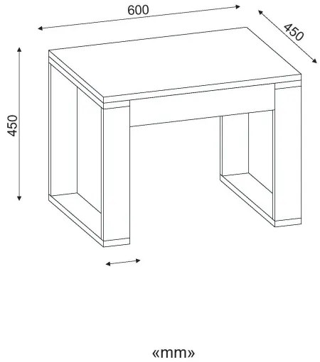 Tavolino ARDA 45x60 cm