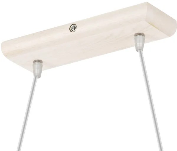 Lampadario sospeso con cavo AIDA 2xE27/60W/230V diam. 35 cm rovere/bianco