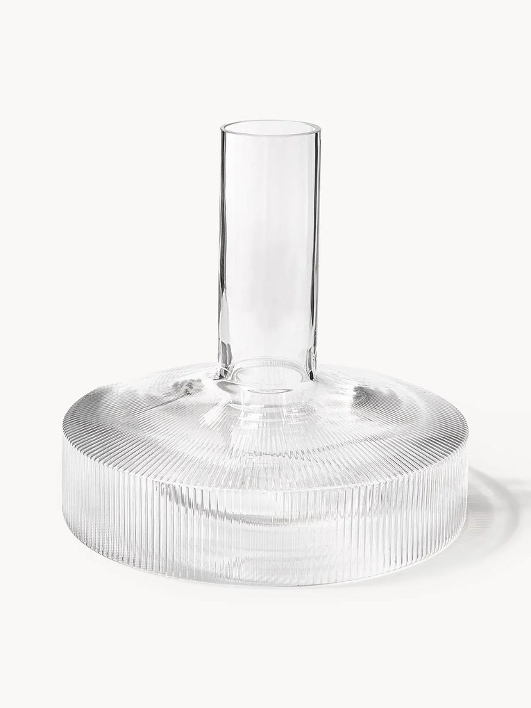 Decanter in vetro soffiato millerighe Ripple, 1,1 L