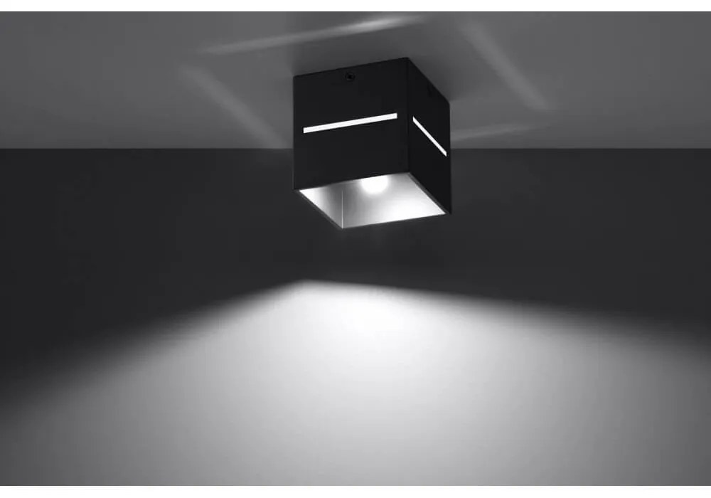Plafoniera Quadrata da Soffitto in Alluminio LOBO G9 Nera da interno Colore del corpo Nero
